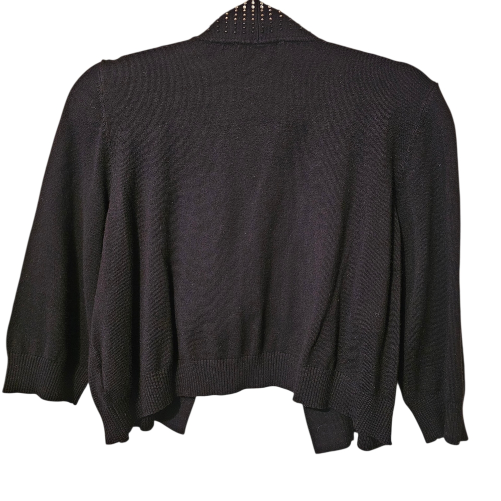 Ronni Nicole Black Cardigan with Silver Details, SZ 2XL - Picture 2 of 3